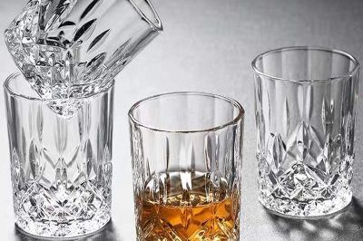 Delicate engraved pattern design clear glass (5)