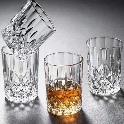 Delicate engraved pattern design clear glass (5)