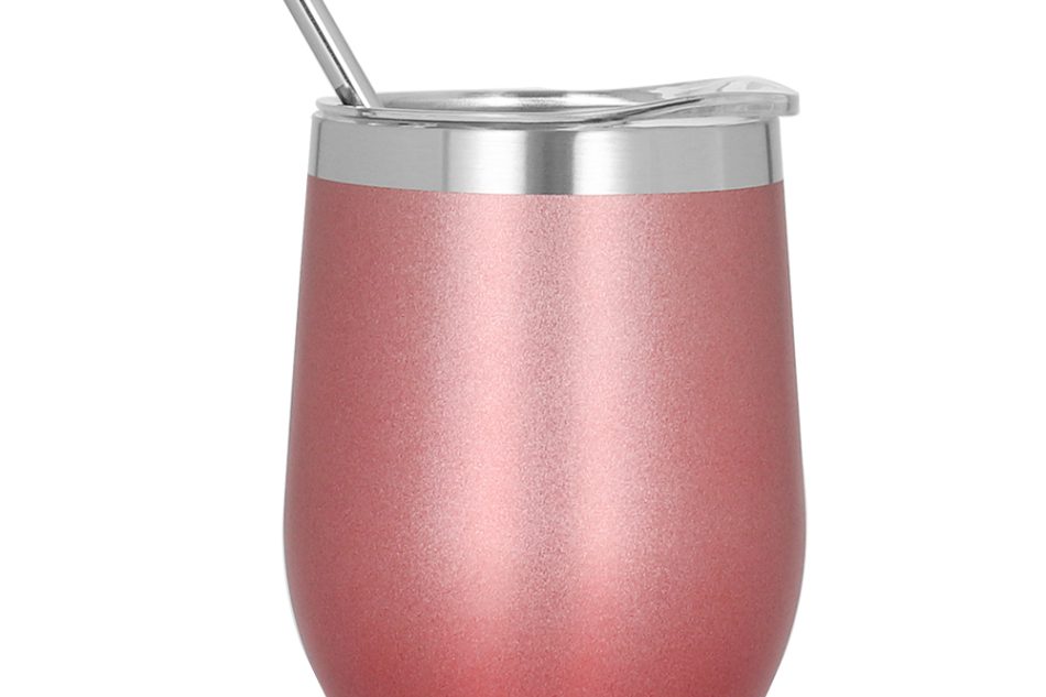 Metal wine glass with straw (5)
