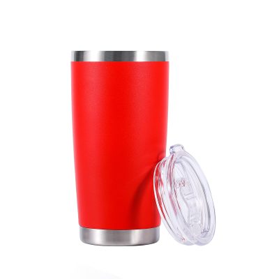 Red portable stainless steel mug (4)