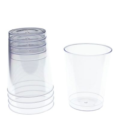 Various sizes of clear plastic cups (5)